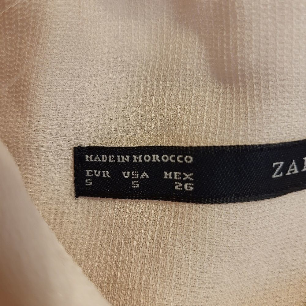 Zara Basicsoft Peach Collard Button-Down Long-Sle… - image 6